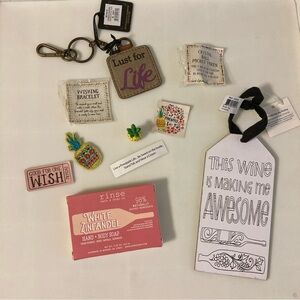 Wine and pineapple theme grab bag gift present trinkets boho new soap tag